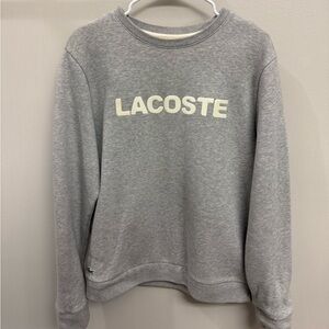 Lacoste Gray Logo Crewneck Sweatshirt L